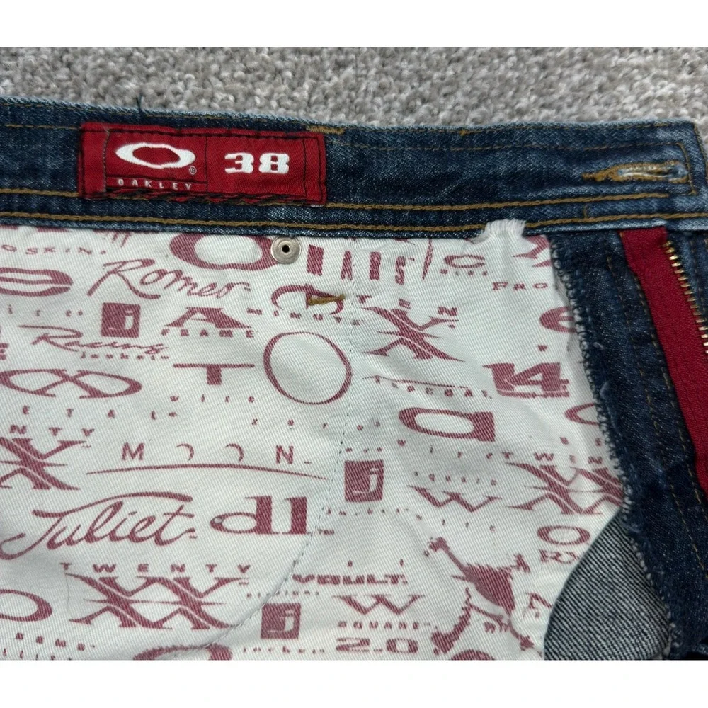 Vintage Oakley Industrial Denim Jeans Men's 38 Blue Loose Fit Y2K 100% Cotton
